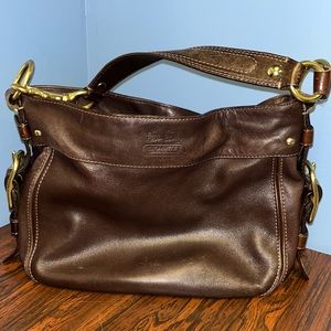 Coach Leather Hobo Shoulder Bag Handbag